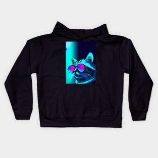 Cat with Sunglasses Kids Hoodie